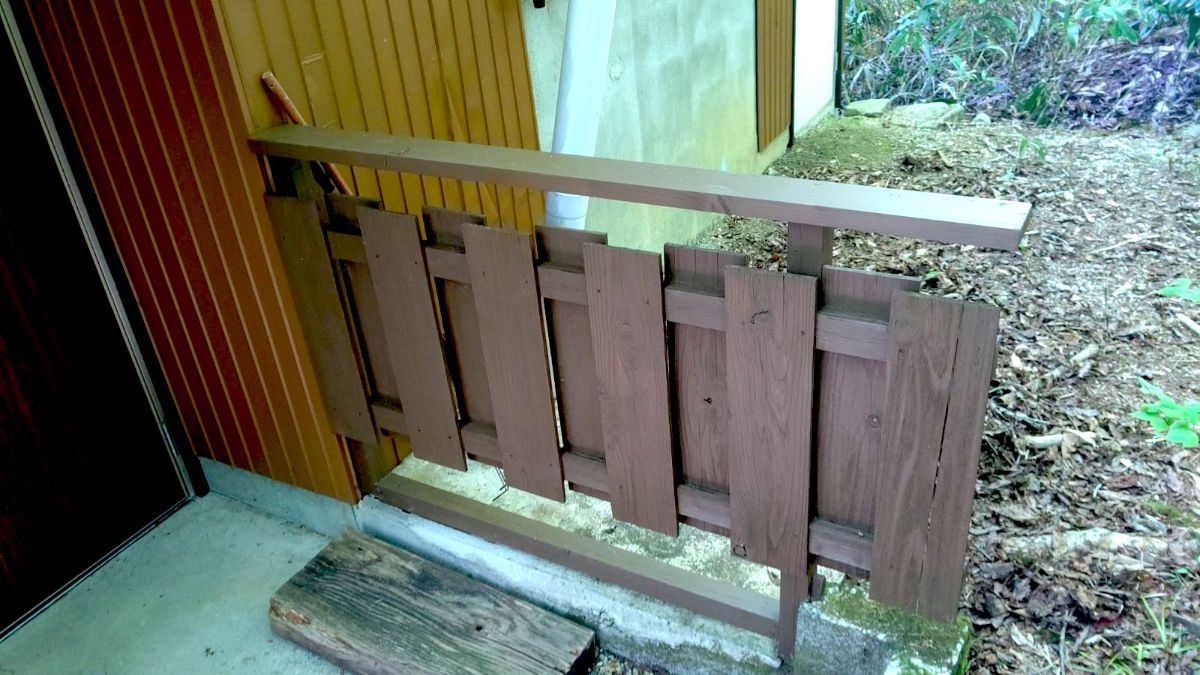 施工完了塀木部